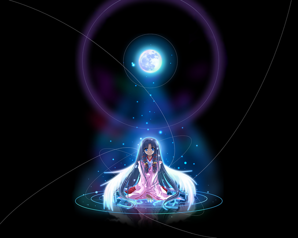 Anime picture 1280x1024 with air key (studio) kannabi no mikoto kanna japanese clothes wings moon