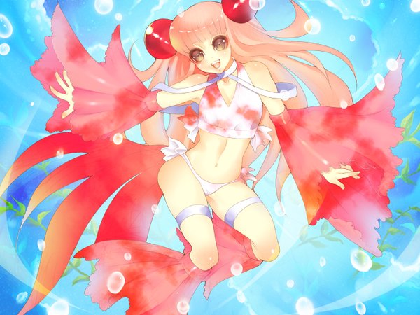 Anime picture 1365x1024 with tomohide light erotic swimsuit bikini tagme