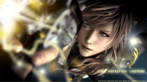 Anime picture 1280x720 with final fantasy final fantasy xiii square enix lightning farron wide image realistic