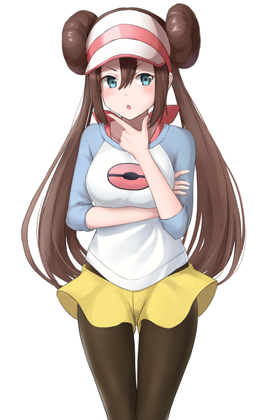Anime picture 2160x3335 with pokemon pokemon (game) pokemon black and white nintendo rosa (pokemon) hosh single long hair tall image looking at viewer blush fringe highres breasts open mouth blue eyes hair between eyes brown hair twintails payot