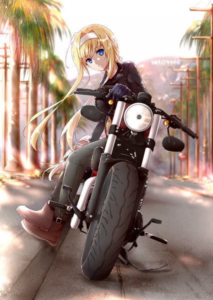 Anime picture 1775x2500 with sword art online a-1 pictures alice zuberg shi-2 single long hair tall image looking at viewer fringe highres blue eyes blonde hair sitting full body outdoors braid (braids) wind alternate costume crossed legs mountain
