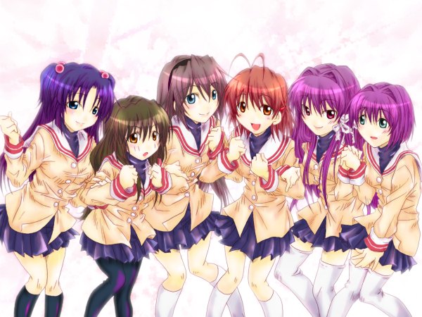 Anime picture 1200x900 with clannad key (studio) furukawa nagisa fujibayashi kyou sakagami tomoyo ibuki fuuko ichinose kotomi fujibayashi ryou