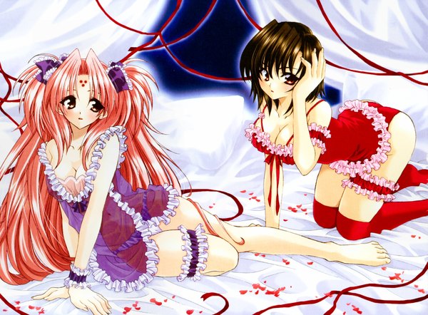 Anime picture 3529x2600 with girls bravo miharu sena kanaka kojima kirie highres light erotic girl