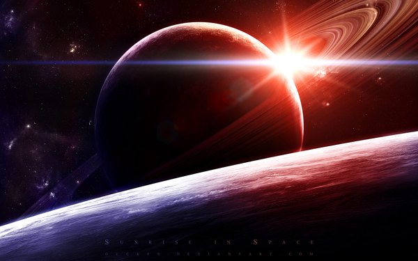 Anime picture 1920x1200 with original gucken highres wide image inscription wallpaper light no people scenic space star (stars) planet