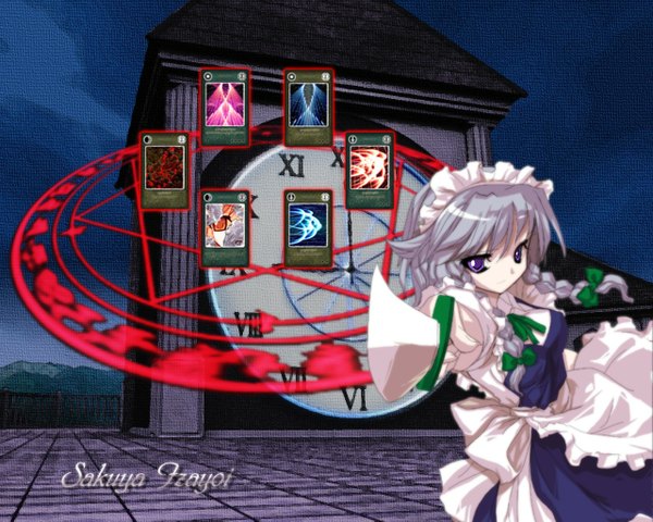 Anime picture 1280x1024 with touhou izayoi sakuya girl tagme