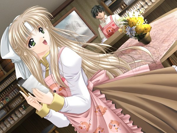 Anime picture 1024x768 with my fair angel (game) maive (my fair angel) blonde hair green eyes game cg girl