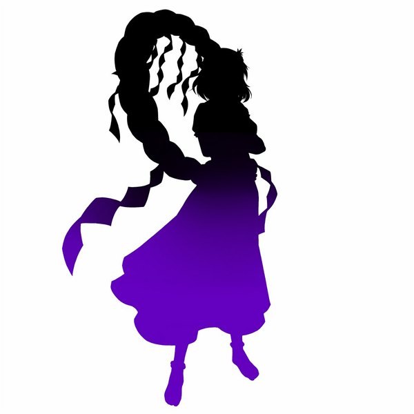 Anime picture 1000x1000 with touhou yasaka kanako kokuten (weaksound) single long hair simple background white background crossed arms silhouette girl dress ribbon (ribbons)