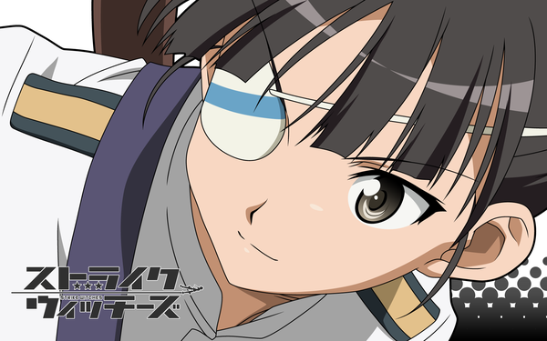 Anime picture 1920x1200 with strike witches sakamoto mio highres wide image close-up