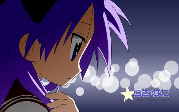 Anime picture 1680x1050 with lucky star kyoto animation hiiragi kagami wide image vector girl