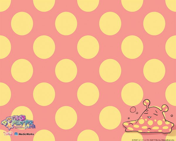 Anime picture 1280x1024 with nanatsuiro drops copyright name no people polka dot polka dot background