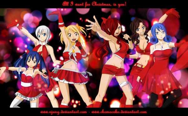 Anime picture 1800x1113 with fairy tail lucy heartfilia erza scarlet wendy marvell juvia lockser lisanna strauss cana alberona natilokijung long hair fringe highres short hair breasts open mouth blue eyes light erotic simple background blonde hair smile brown hair