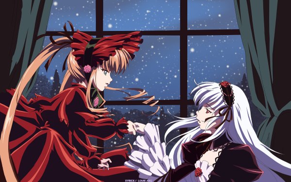 Anime picture 2560x1600 with rozen maiden suigintou shinku highres wide image