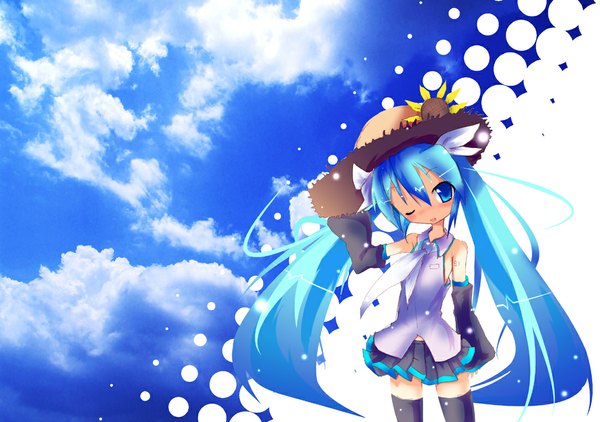 Anime picture 1100x774 with vocaloid hatsune miku girl tagme