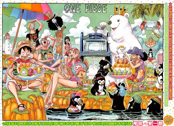 Anime picture 1934x1400 with one piece toei animation nami (one piece) monkey d. luffy nico robin roronoa zoro sanji tony tony chopper usopp franky brook (one piece) oda eiichirou long hair fringe highres short hair open mouth black hair blonde hair smile