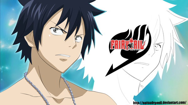 Anime picture 1280x717 with fairy tail gray fullbuster natsudrgonil single short hair black hair simple background wide image inscription grey eyes coloring boy