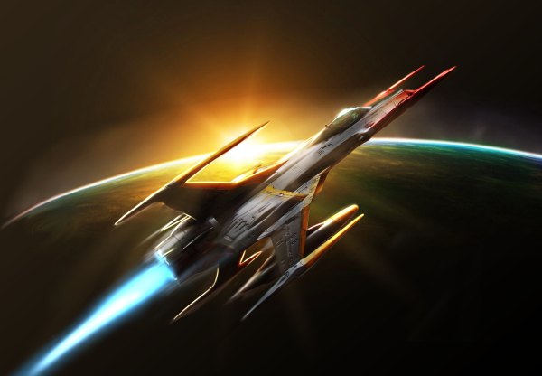 Anime picture 1200x832 with uchuu senkan yamato abain space sun planet aircraft airplane spacecraft jet