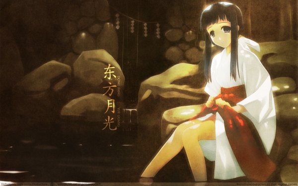 Anime picture 1440x900 with murakami suigun wide image japanese clothes miko