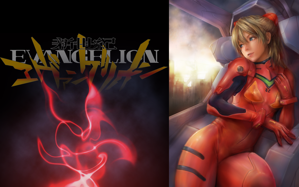 Anime picture 1920x1200 with neon genesis evangelion gainax soryu asuka langley highres wide image pilot suit