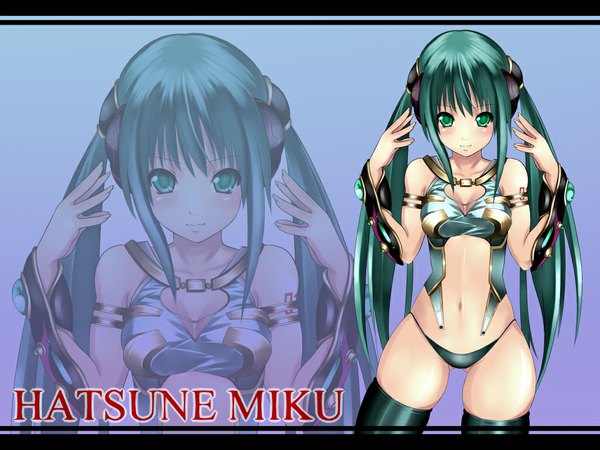 Anime picture 1024x768 with vocaloid hatsune miku light erotic girl tagme
