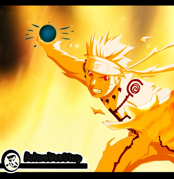 Anime picture 1000x1032 with naruto studio pierrot naruto (series) uzumaki naruto animenonstop (atrist) single tall image short hair blonde hair red eyes grin coloring magic facial mark whisker markings angry jinchuriki boy bandana