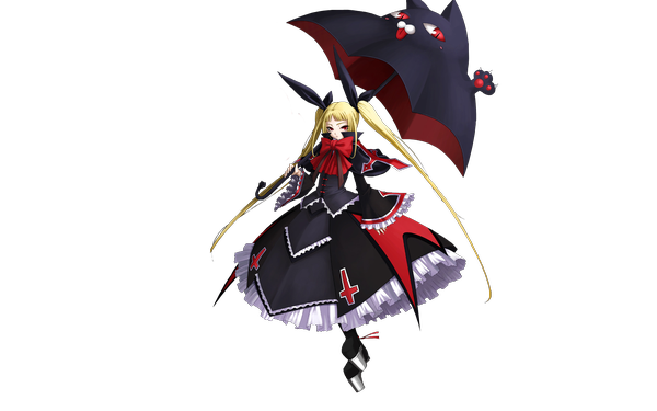 Anime picture 1680x1050 with blazblue rachel alucard wide image transparent background