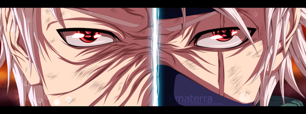 Anime picture 2000x746 with naruto studio pierrot naruto (series) hatake kakashi uchiha obito tobi amaterra highres short hair red eyes wide image white hair coloring close-up face angry akatsuki sharingan manga mask