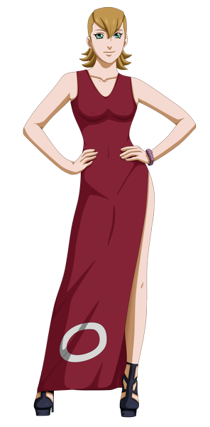 Anime picture 1000x2027 with naruto studio pierrot naruto (series) haruno mebuki flowerinhell single tall image looking at viewer fringe short hair breasts light erotic smile brown hair standing bare shoulders transparent background girl dress boots