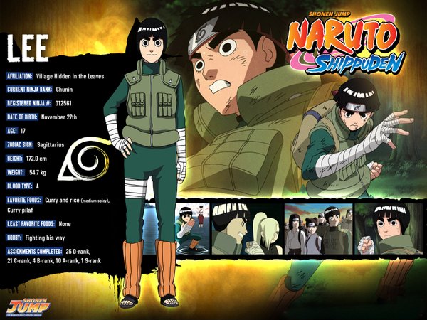 Anime picture 1600x1200 with naruto studio pierrot naruto (series) rock lee single short hair black hair black eyes inscription boy bandage (bandages) bandana