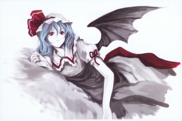 Anime picture 1940x1291 with touhou remilia scarlet highres white background girl