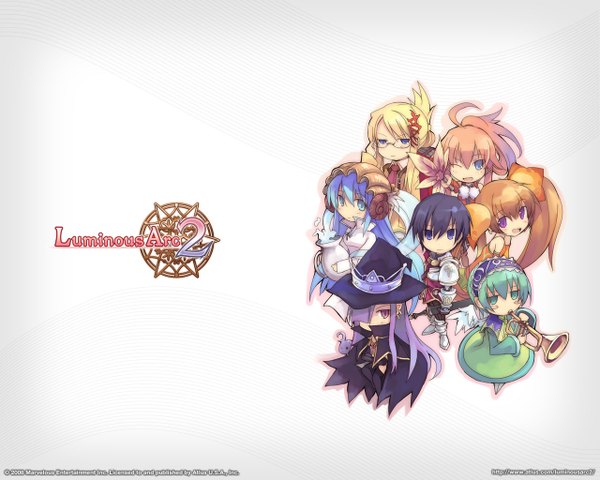 Anime picture 1280x1024 with luminous arc white background group chibi tagme