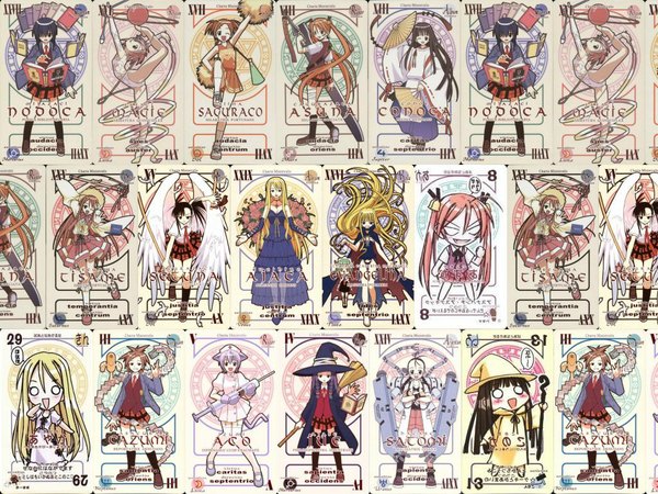 Anime picture 1024x768 with mahou sensei negima! akamatsu ken card (medium) card (cards) pactio