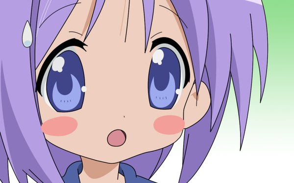 Anime picture 1280x800 with lucky star kyoto animation hiiragi tsukasa wide image close-up girl