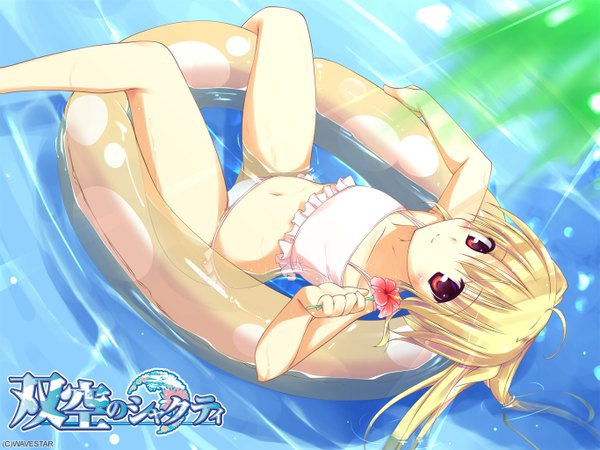 Anime picture 1365x1024 with t-ray wallpaper swimsuit bikini soukuu no shakti katsuragi kohaku