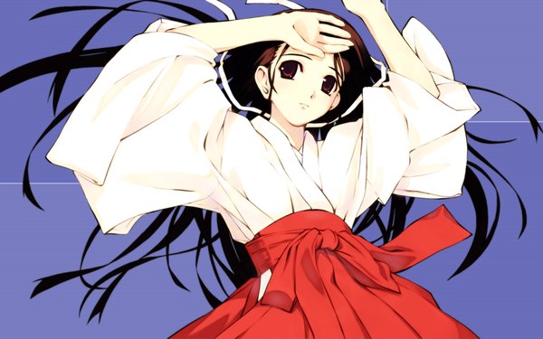Anime picture 1920x1200 with highres wide image japanese clothes miko