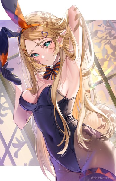 Anime picture 1054x1646 with the legend of zelda nintendo princess zelda shuri (84k) single long hair tall image looking at viewer blush fringe breasts light erotic blonde hair hair between eyes large breasts signed animal ears indoors tail head tilt
