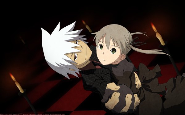 Anime picture 1920x1200 with soul eater studio bones maka albarn soul eater evans highres wide image spiked hair tagme