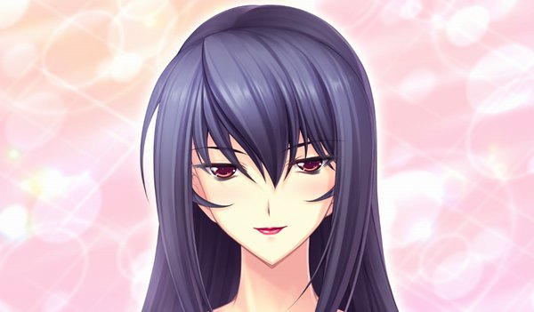 Anime picture 1024x600 with kimi ga ita kisetsu long hair black hair red eyes wide image game cg girl