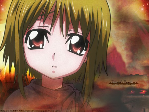 Anime picture 1600x1200 with code geass sunrise (studio) c.c. jczala single looking at viewer fringe short hair yellow eyes parted lips green hair alternate age younger girl