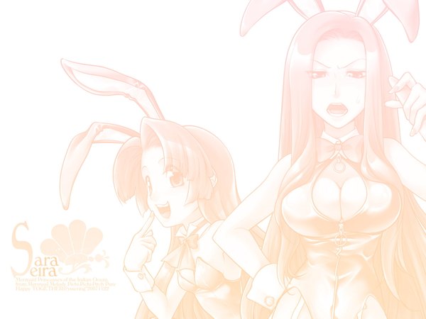 Anime picture 1600x1200 with mermaid melody pichi pichi pitch kitano tomotoshi bunny ears bunny girl girl bunnysuit