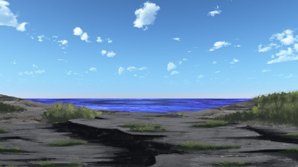 Anime picture 1024x576 with jesus 13th wide image game cg sky cloud (clouds) no people landscape sea