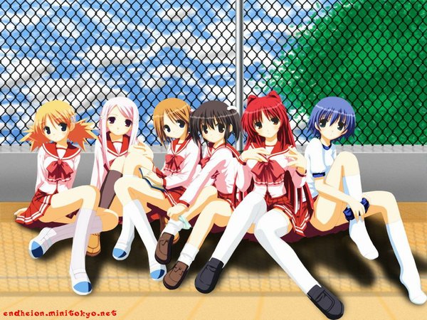 Anime picture 1024x768 with to heart 2 leaf (studio) kousaka tamaki komaki manaka yuzuhara konomi lucy maria misora tonami yuma sasamori karin group