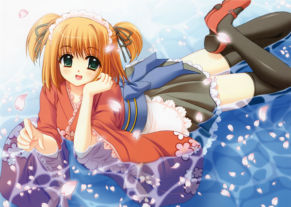 Anime picture 4558x3244 with ne~pon? x raipon! nishimata aoi highres water tagme
