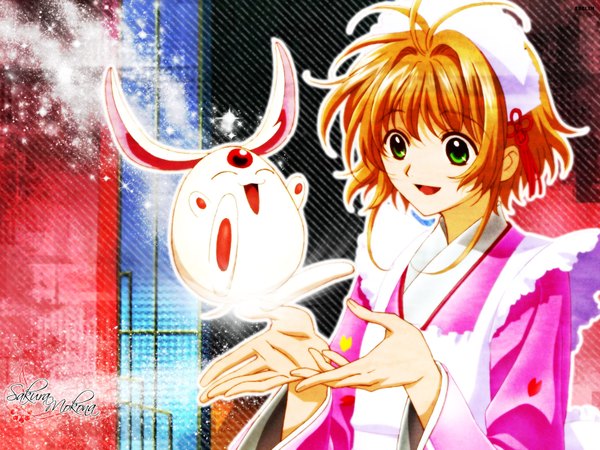 Anime picture 1600x1200 with tsubasa reservoir chronicle clamp sakura hime mokona mokona-modoki sakura-hime