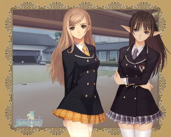 Anime picture 1280x1024 with shining (series) shining wind xecty touka kureha tony taka girl uniform school uniform