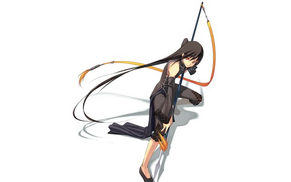 Anime picture 1920x1200 with highres wide image white background spear