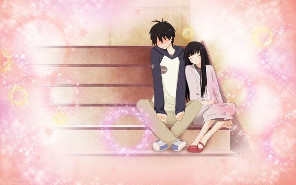 Anime picture 2560x1600 with kimi ni todoke production i.g kuronuma sawako kazehaya shouta highres wide image