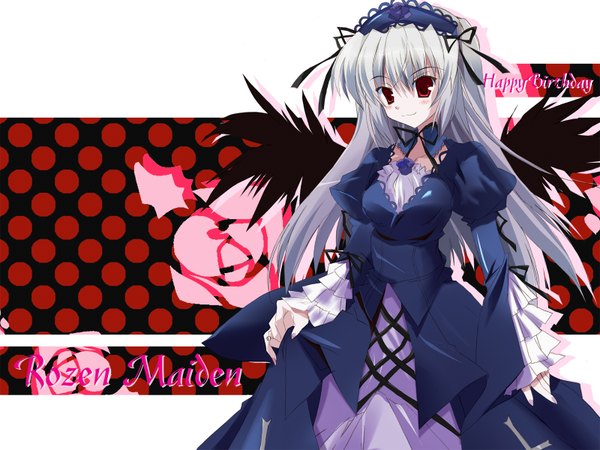 Anime picture 1600x1200 with rozen maiden suigintou maruchan tagme