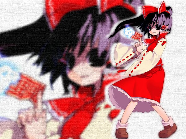Anime picture 1024x768 with touhou hakurei reimu miko girl tagme