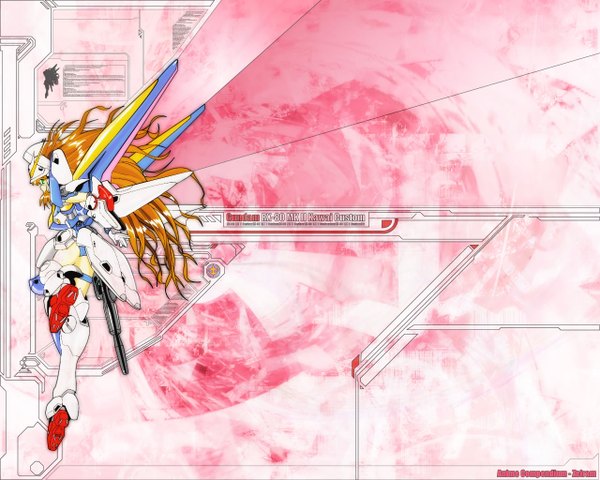 Anime picture 1280x1024 with mobile suit gundam sunrise (studio) mecha musume girl wings akitaka mika