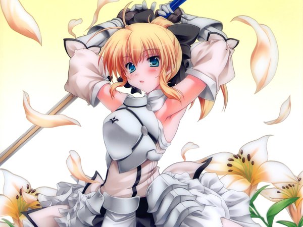 Anime picture 1600x1200 with fate (series) fate/stay night fate/unlimited codes studio deen type-moon artoria pendragon (all) saber saber lily